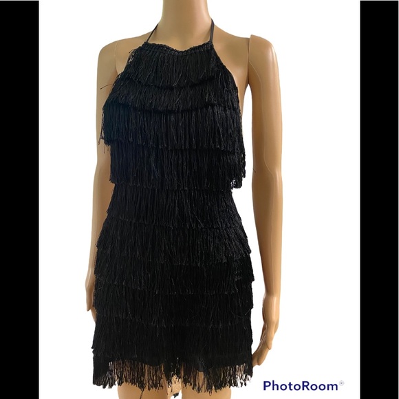 Missguided Fringed Backless bodycon Halter romper size 4 - Picture 6 of 10